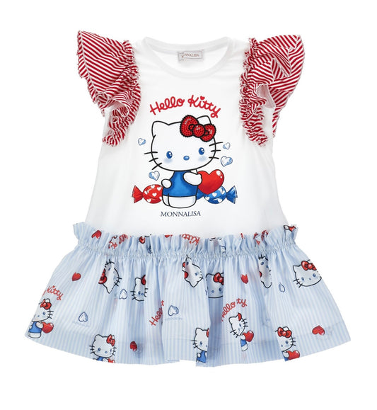 PRE ORDER - monnalisa hello kitty frilled t-shirt dress