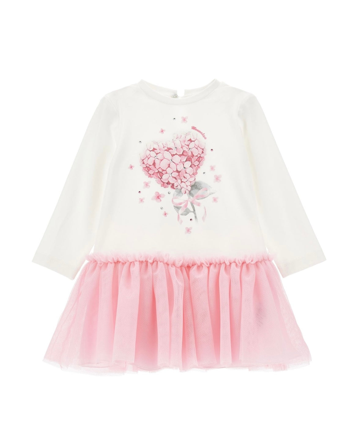 monnalisa pink & white tulle jumper dress