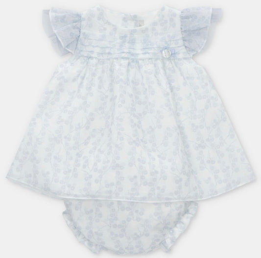 Martin aranda blue and white floral blouse & pant set