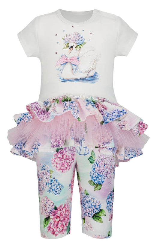 PRE ORDER - Daga pastel bloom baby girls tulle short set