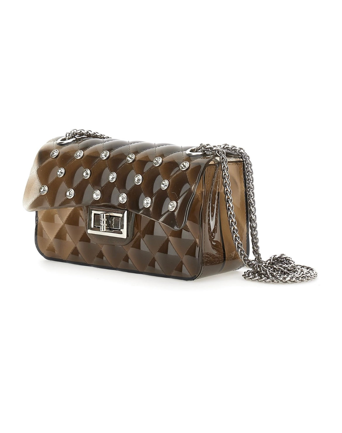 Monnalisa crystal embellished cross body bag - brown