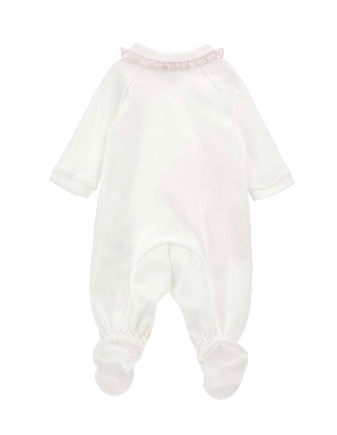 monnalisa Teddy & heart print babygrow - pink