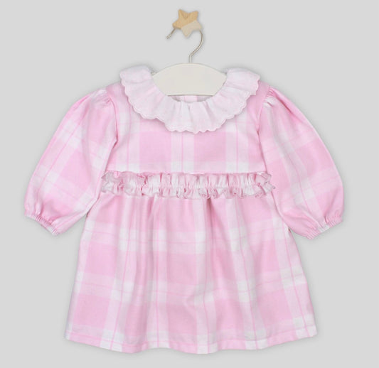 Rapife pink check frilled dress
