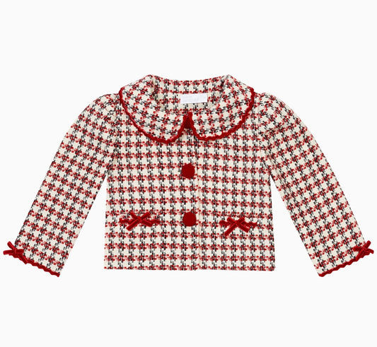 PRE ORDER - Chic by Deolinda white & red tweed jacket
