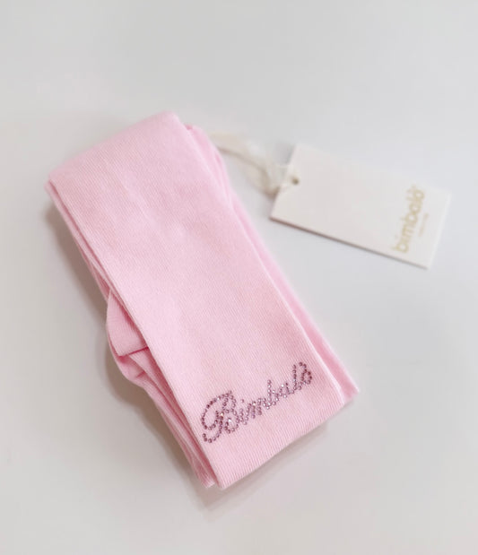 Bimbalo pink cotton diamanté tights