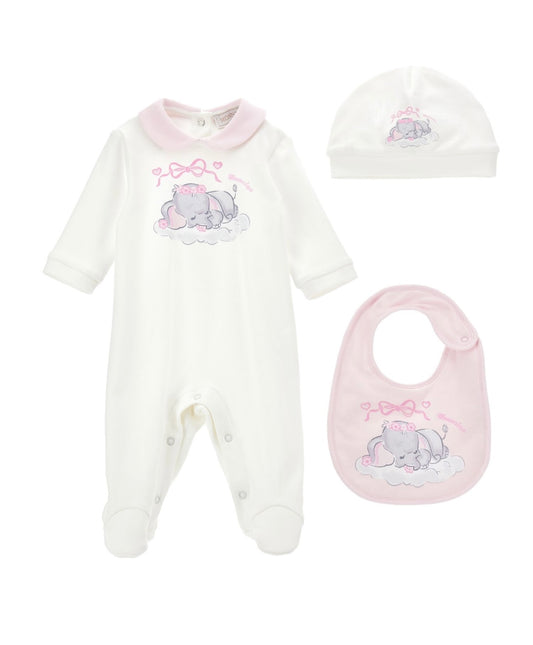 monnalisa dumbo 3 piece babygrow set