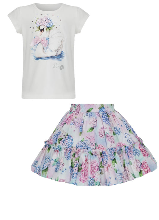 Daga pastel bloom skirt set