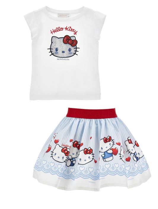 PRE ORDER - monnalisa hello kitty skirt set