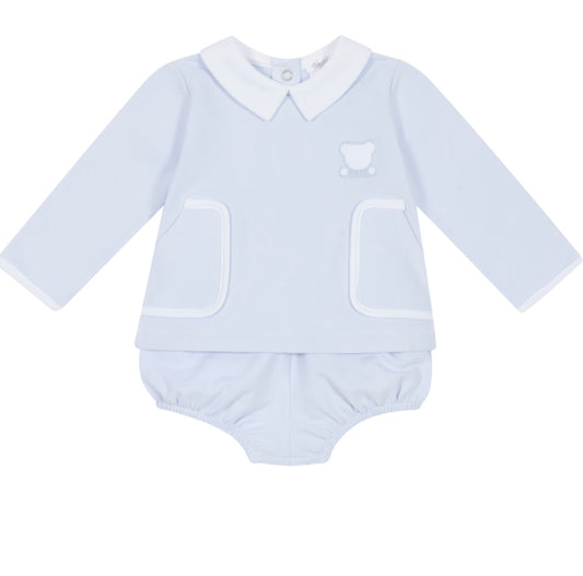 Deolinda blue teddy jam pant set