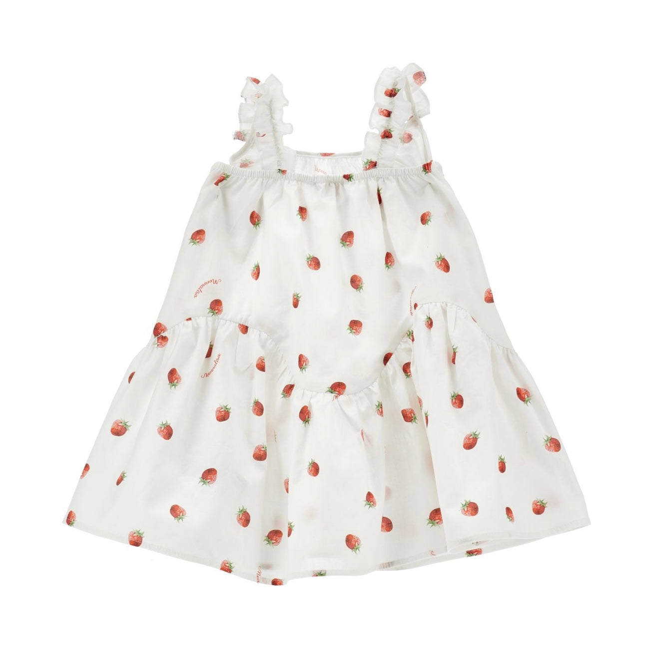 PRE ORDER - monnalisa white strawberry’s cotton sundress