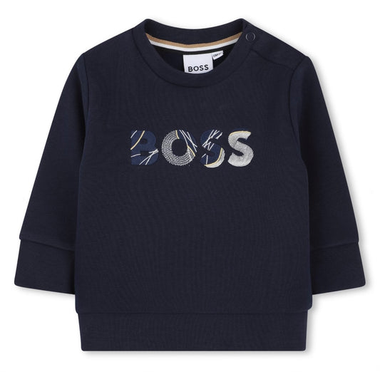 PRE ORDER - Boss navy blue & white logo sweatshirt