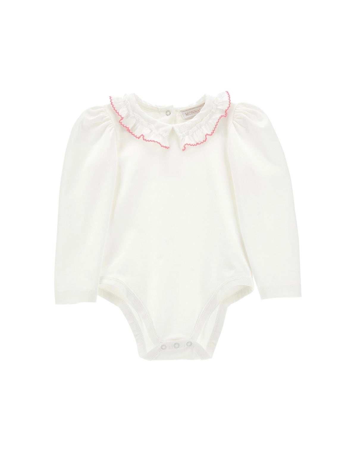 monnalisa white & pink jersey body