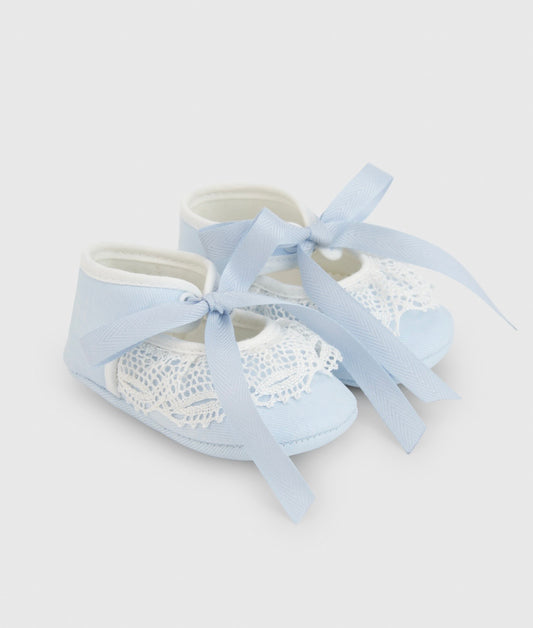 Paz Rodriguez baby blue lace soft sole shoes