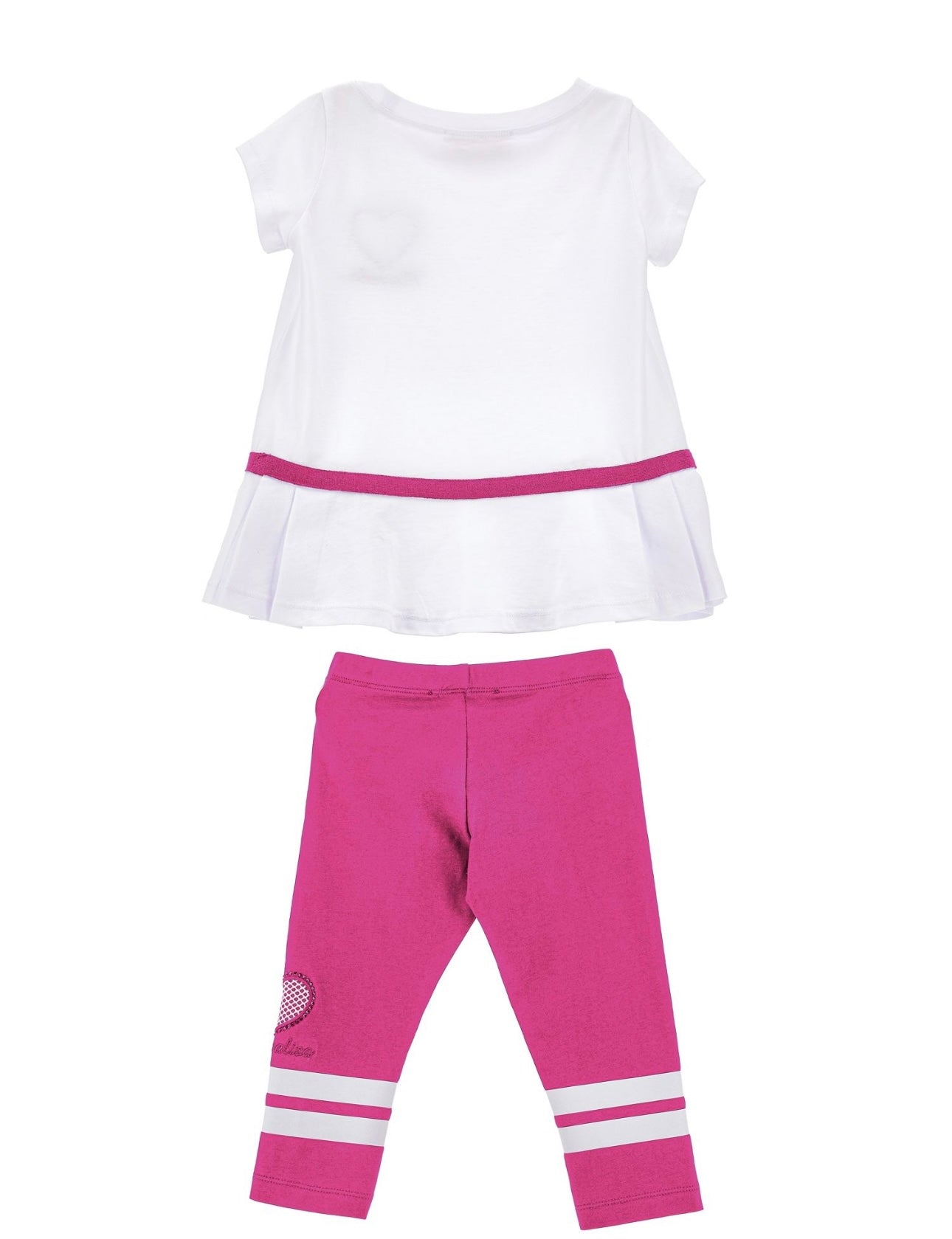 Monnalisa pink & white tennis legging set