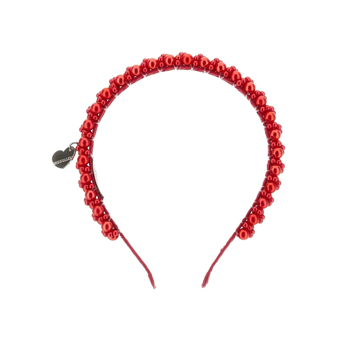 PRE ORDER - monnalisa red pearl headband