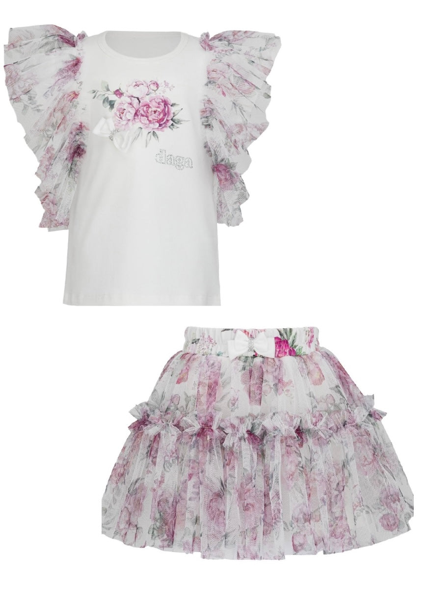PRE ORDER - Daga blush harmony tulle skirt set
