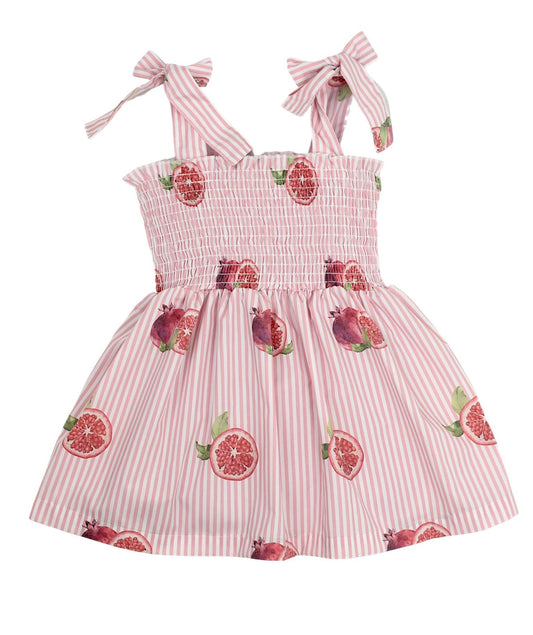 PRE ORDER - meia pata pomegranate stretch smocked beach dress