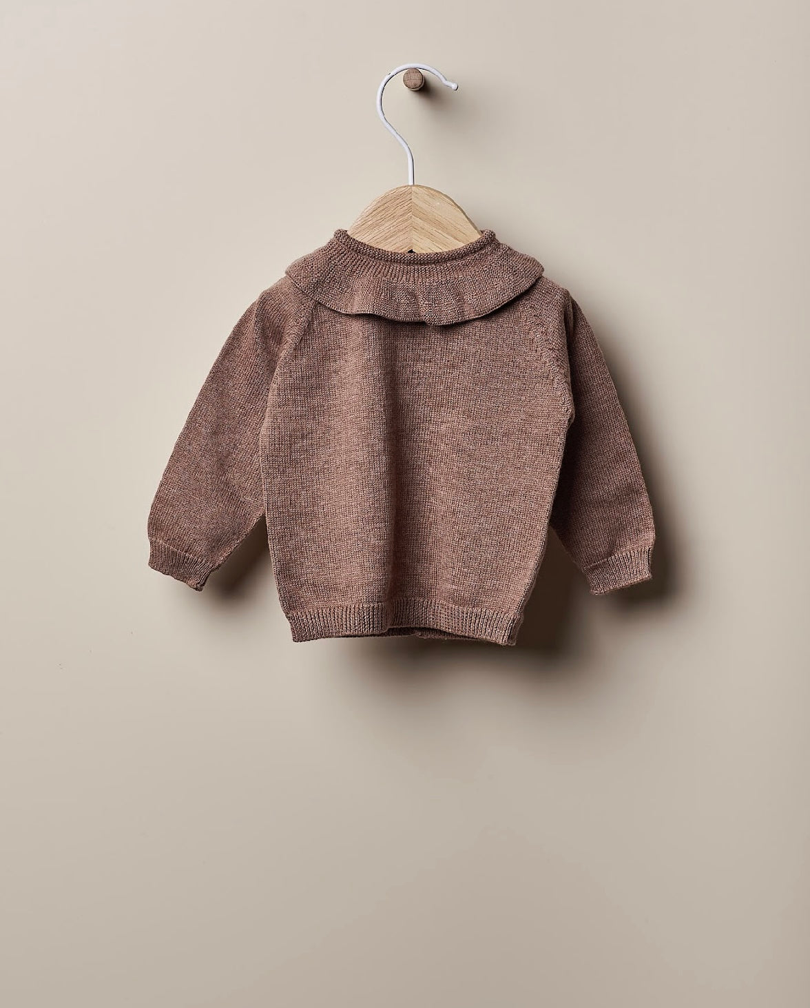 Wedoble brown knit frilled jumper