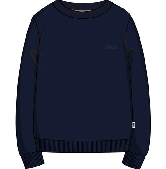 Boss navy blue logo sweatshirt