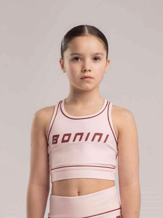 Bonini revive burgundy & pink crop top