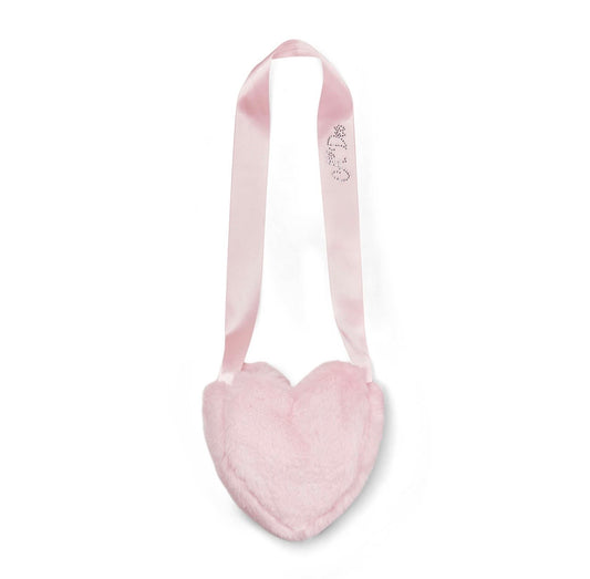 PRE ORDER - Adee Alma pink fur heart bag