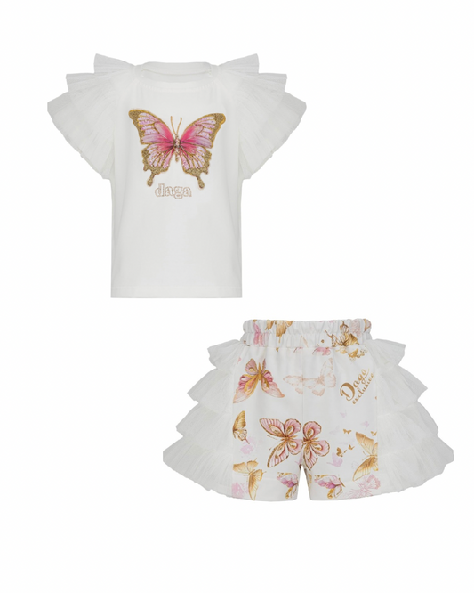 Daga twinkle flight butterfly tulle short set