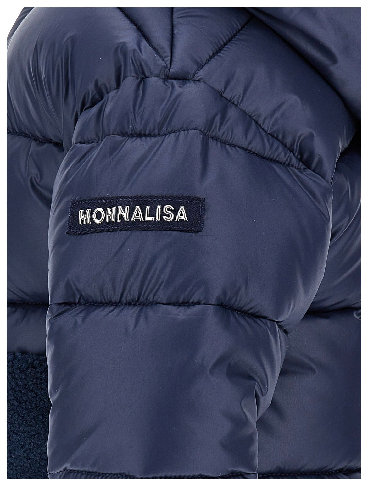 monnalisa navy Teddy pocket puffer coat