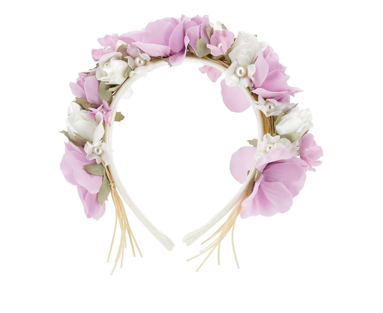 PRE ORDER - monnalisa purple & white floral flower headband