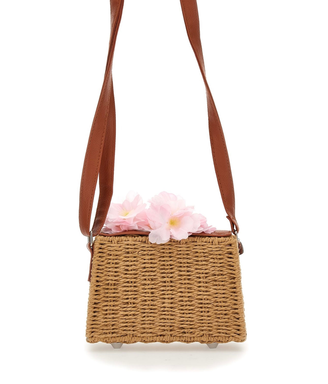 PRE ORDER - Monnalisa woven straw flower bag