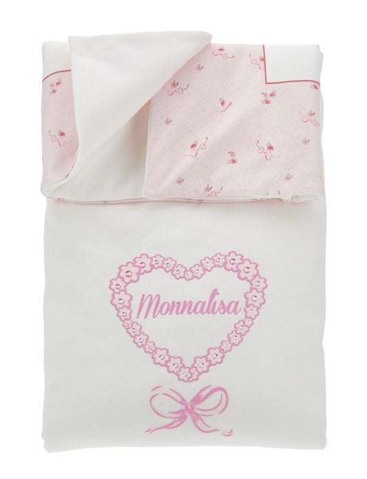 monnalisa bow & heart blanket