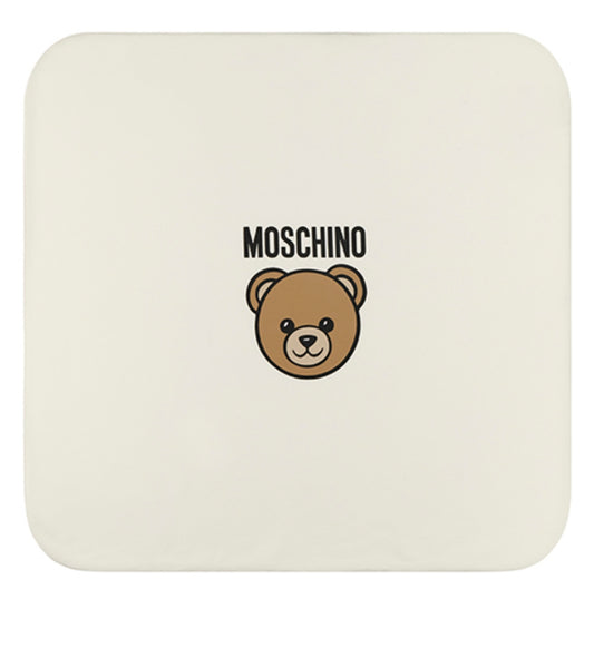 Moschino ivory teddy blanket