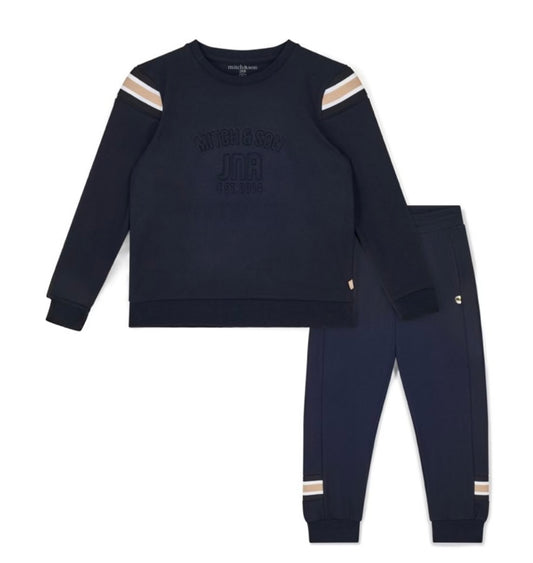 Mitch & son black & beige polo tracksuit