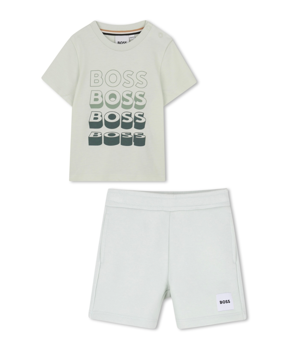 Boss sprout green Bermuda short & t-shirt set