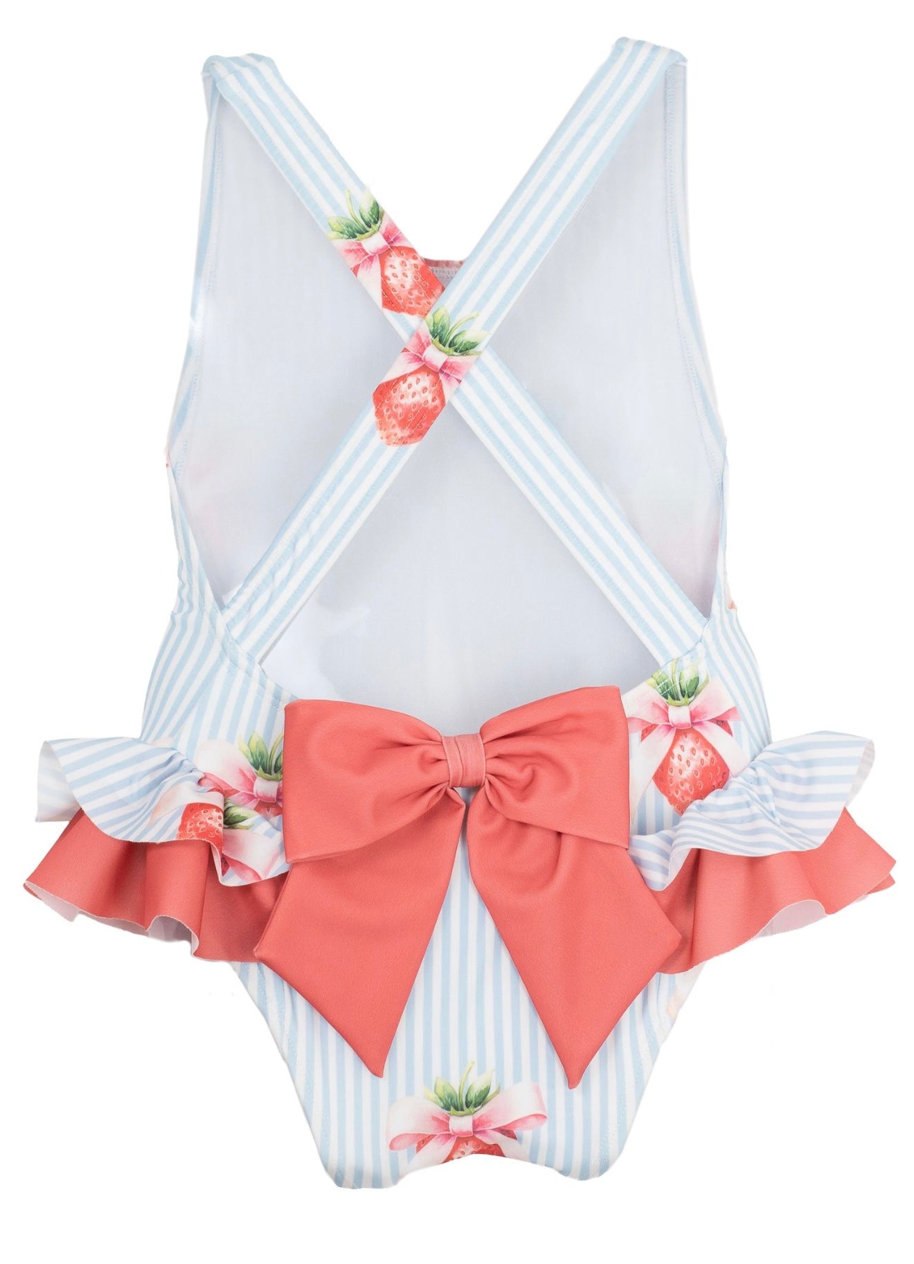 PRE ORDER - meia pata strawberry stripe ‘Bahamas’ frilled swimsuit