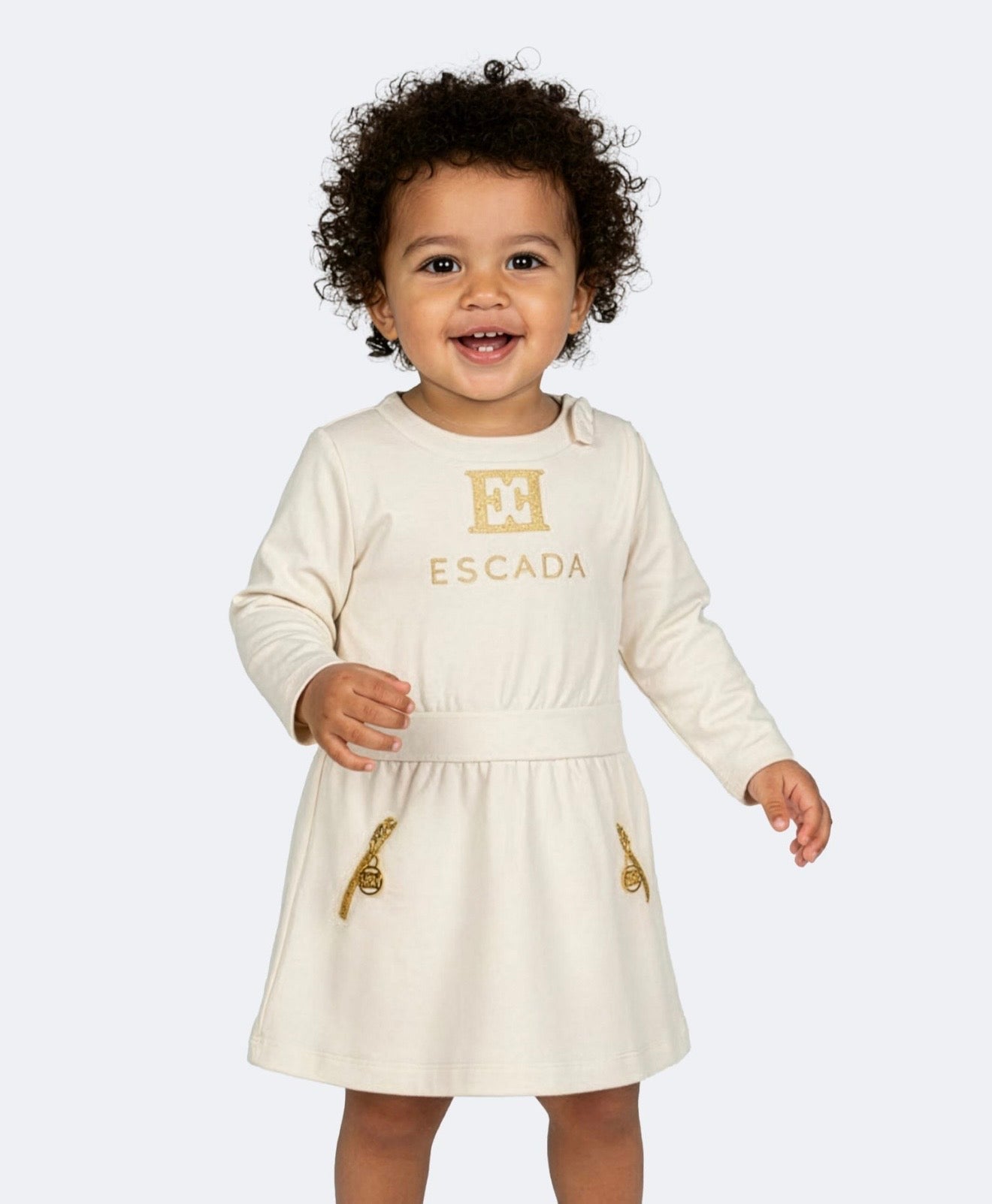 PRE ORDER - Escada cream jumper skirted dress