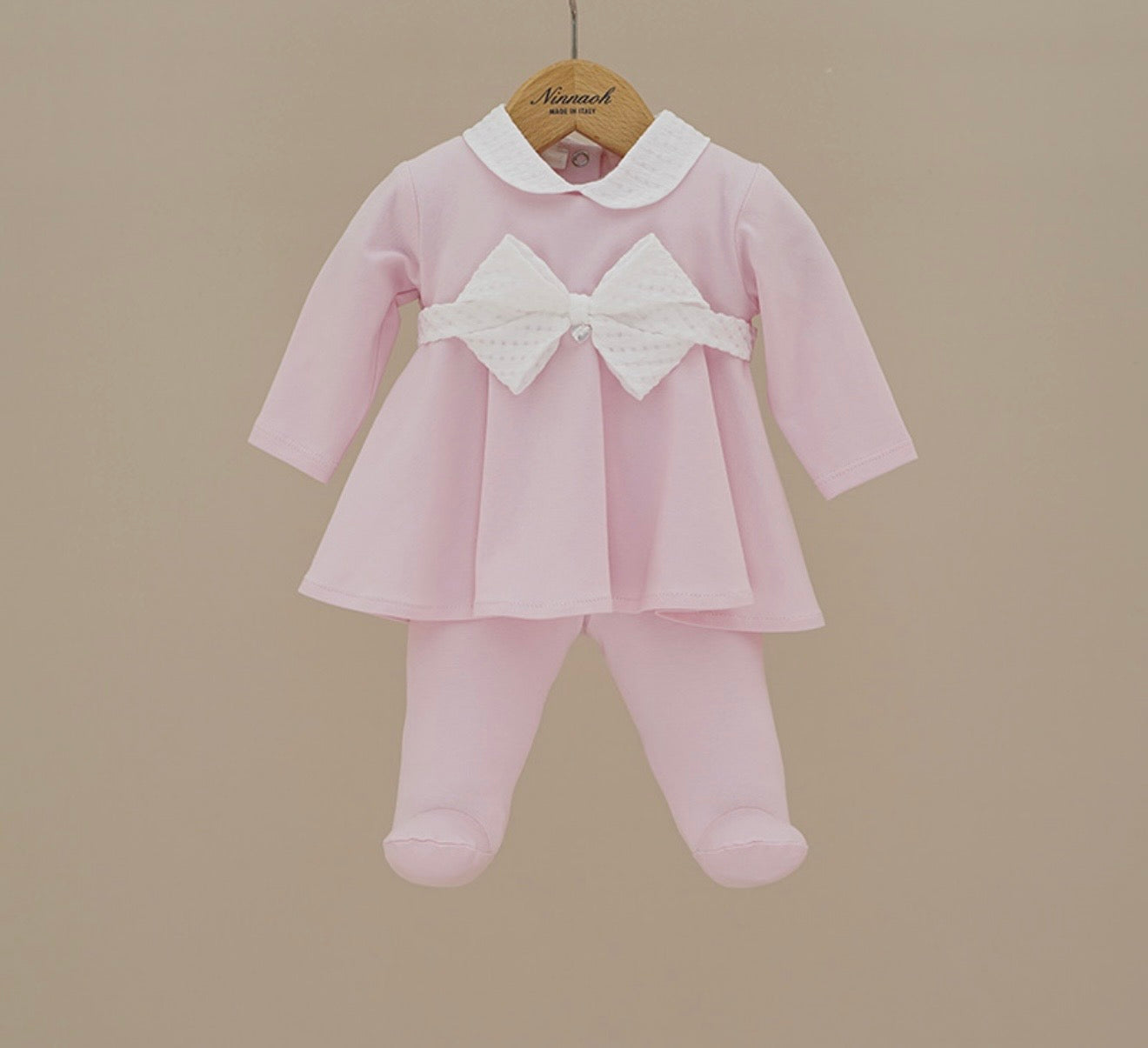 Ninnoah pink bow legging set