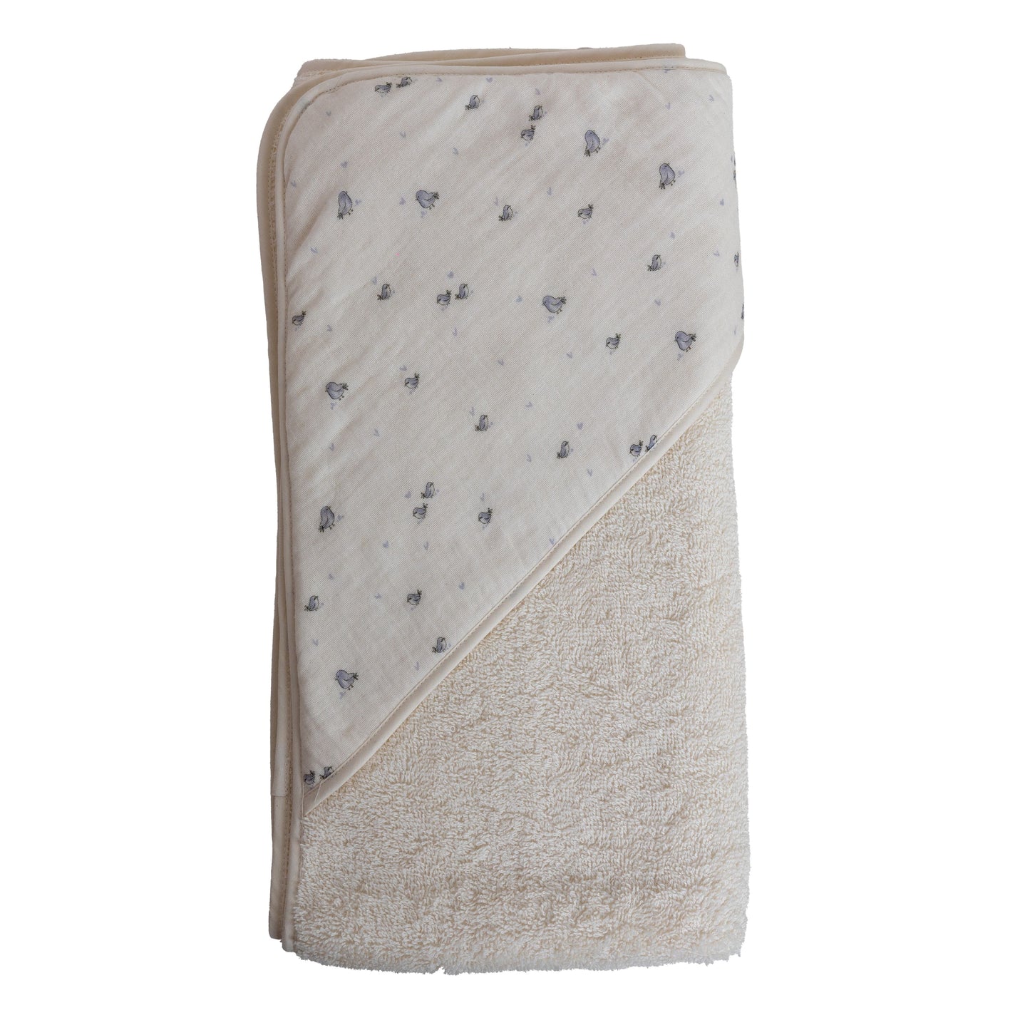 Baby gi white ‘birdie’ hooded bath towel