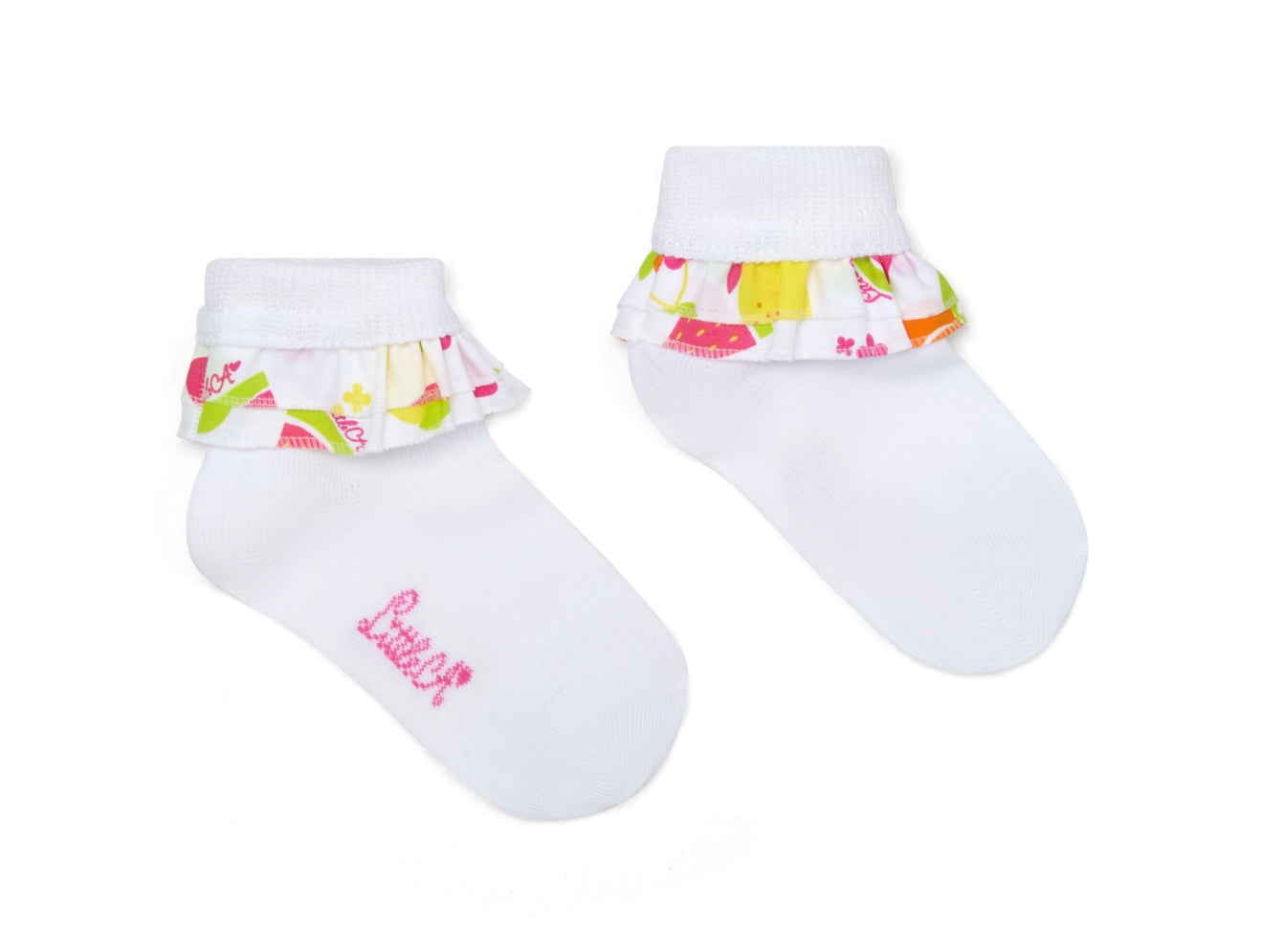 PRE ORDER - Little A ‘poppy’ tutti frutti frilled ankle socks