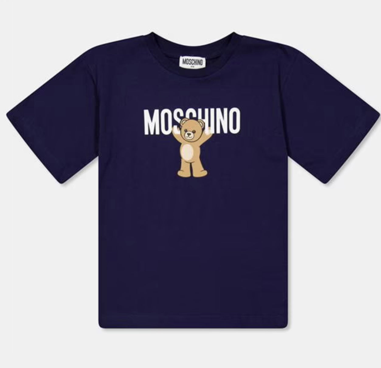 Moschino navy blue teddy logo t-shirt