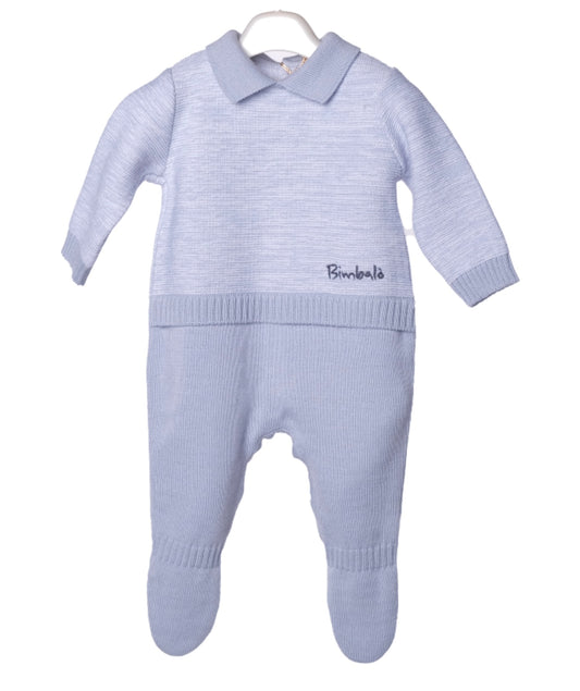 Bimbalo boys baby blue knitted babygrow