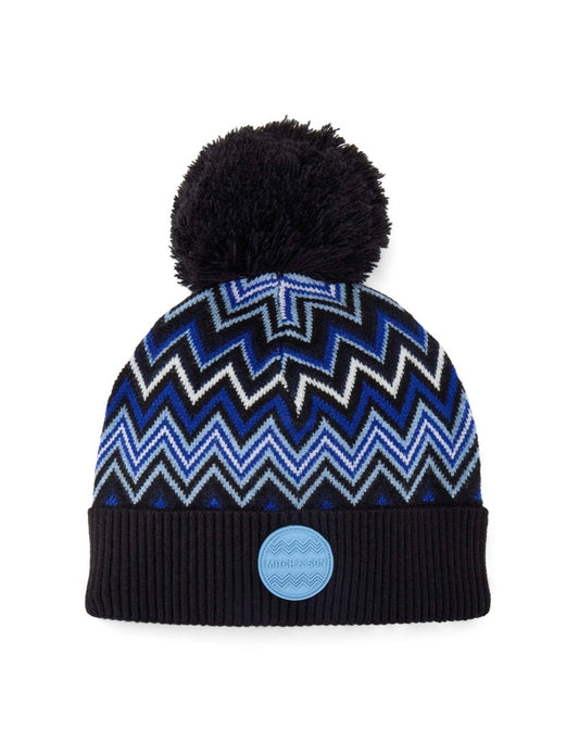 PRE ORDER - Mitch & son wren zig zag Pom Pom hat
