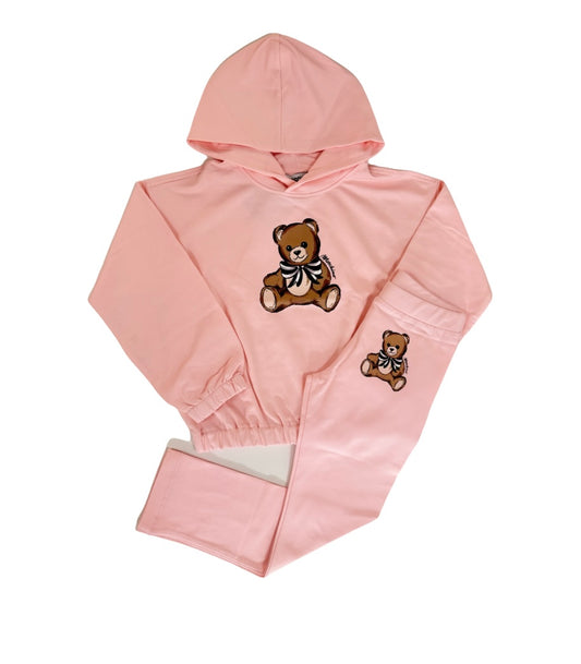 Moschino sugar rose teddy hoodie & legging set