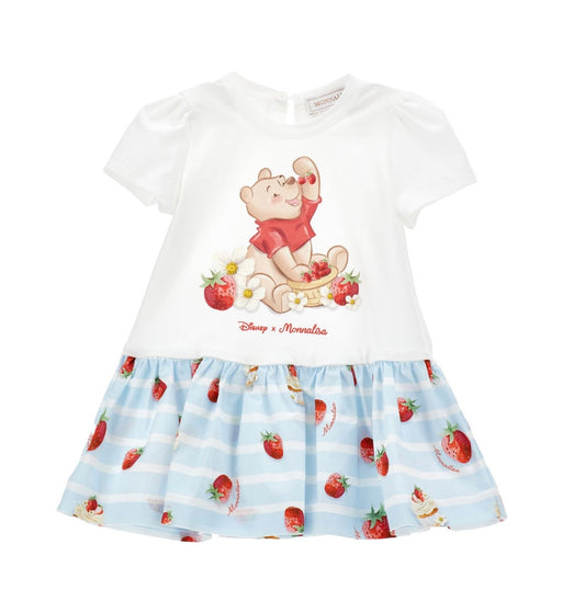 PRE ORDER - monnalisa Winnie the Pooh strawberry t-shirt dress