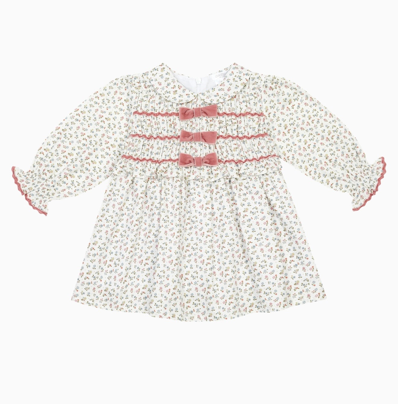 PRE ORDER - Deolinda pink floral bow dress