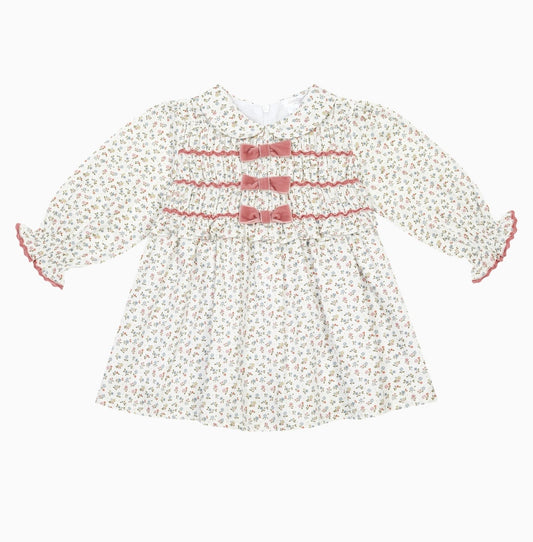 PRE ORDER - Deolinda pink floral bow dress