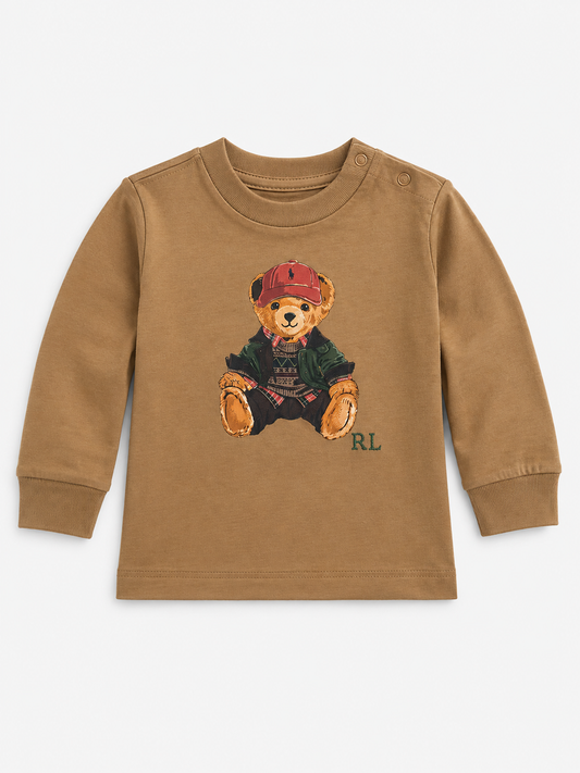 Ralph Lauren dark beige teddy bear t-shirt