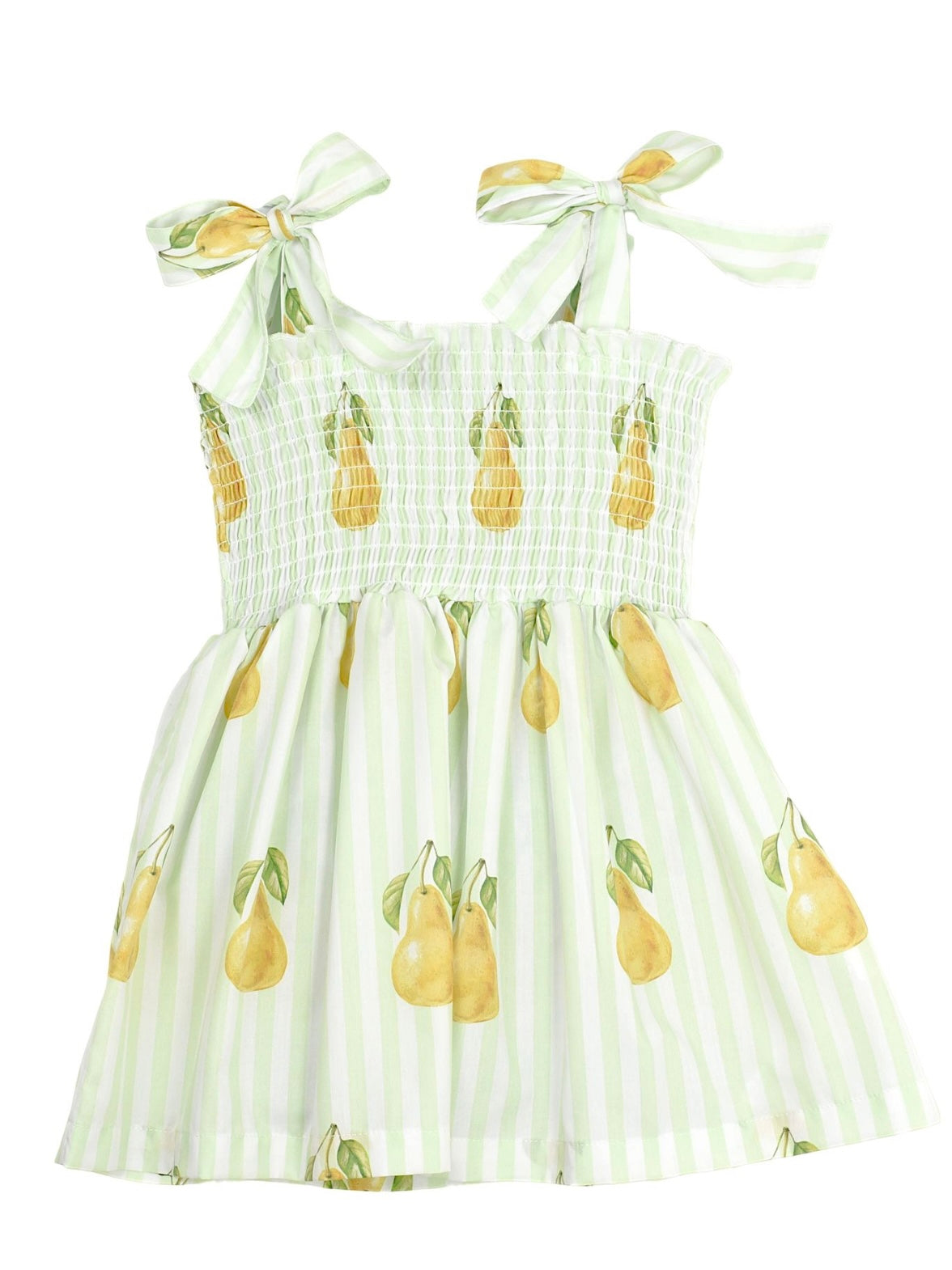 meia pata pears stretch smocked beach dress