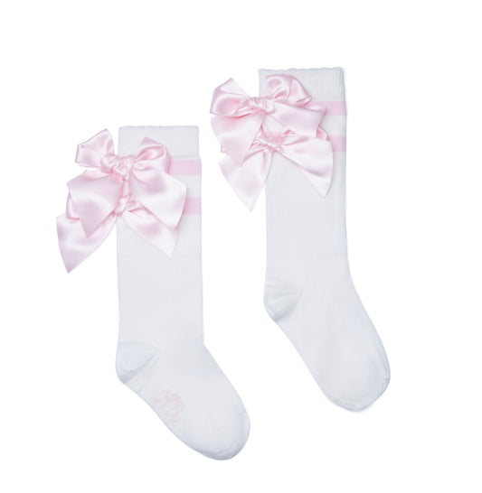 Adee knee high double bow socks