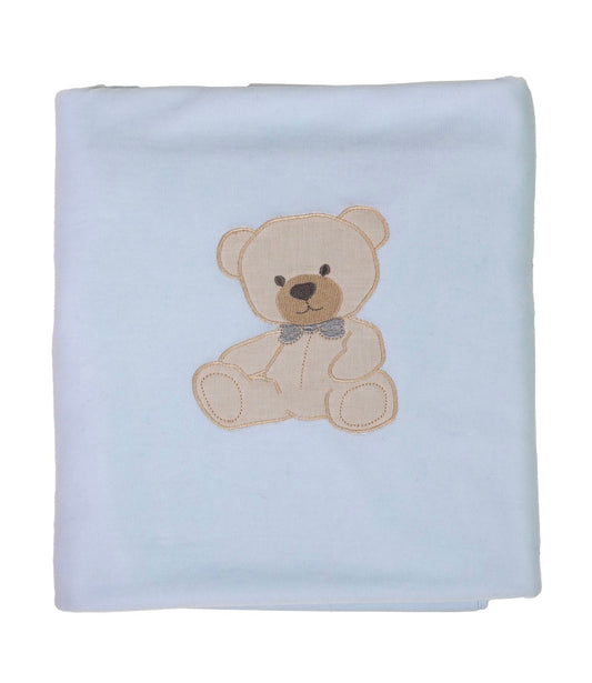 Baby Gi blue velour teddy blanket