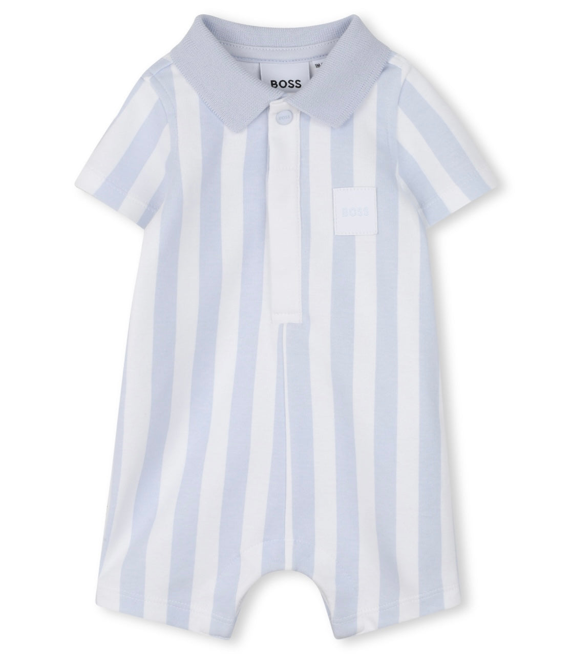Boss pale blue striped romper